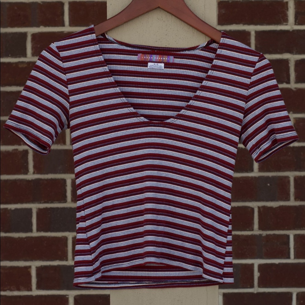 Urban Renewal Stripped Crop Top